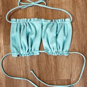 blue bikini top